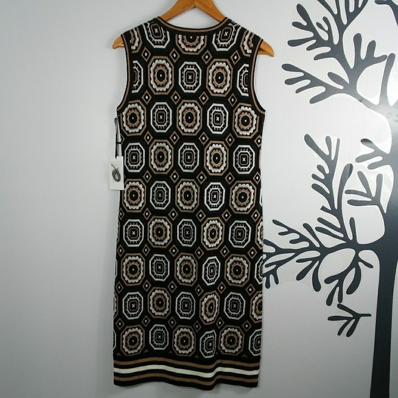 W by Worth Sleeveless knit dress Geometric - Picture 2 of 8